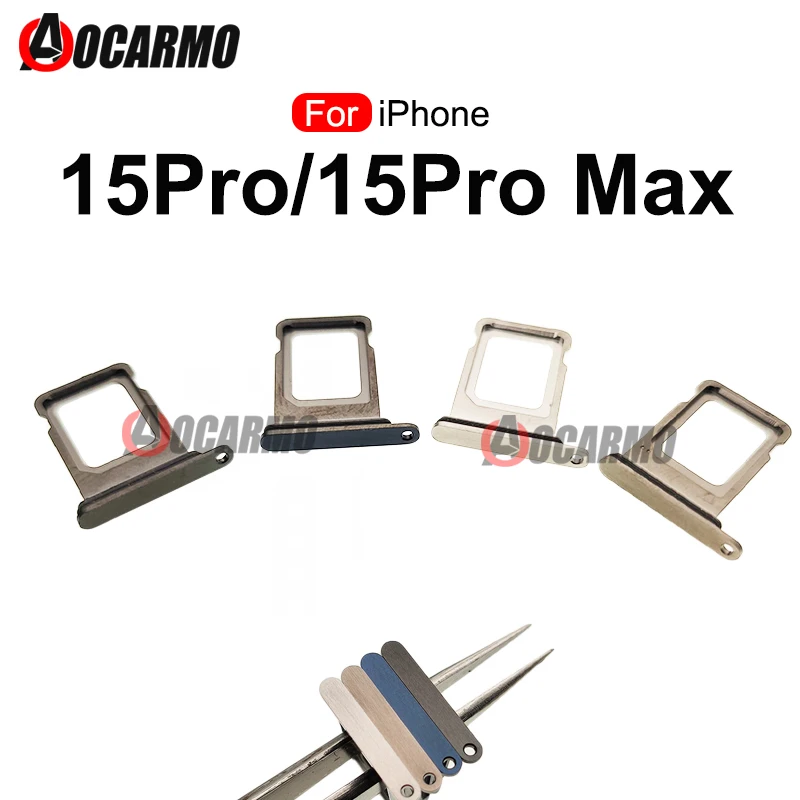 Nero Blu Bianco Titanio Naturale Singola Sim Card Dual Sim Vassoio Slot Holder Per Iphone 15Pro Max 15 Pro Parti Di Ricambio