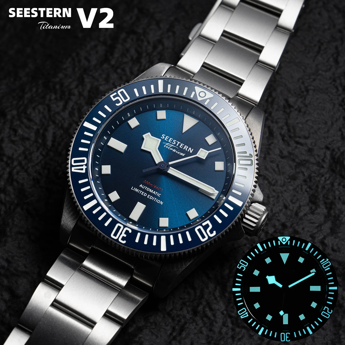 2023 Seestern Fashion Watch Of Men Titanium Diving Orologio Da Polso Meccanico Automatico St2130 Movimento 20Bar Impermeabile Super Lume