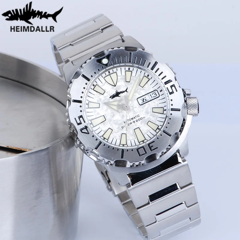 Heimdallr Monster Diver Watch 200M Water Proof Seestern Nh36 Orologi Meccanici Da Uomo Sapphire High Date Orologio Da Polso Luminoso Completo
