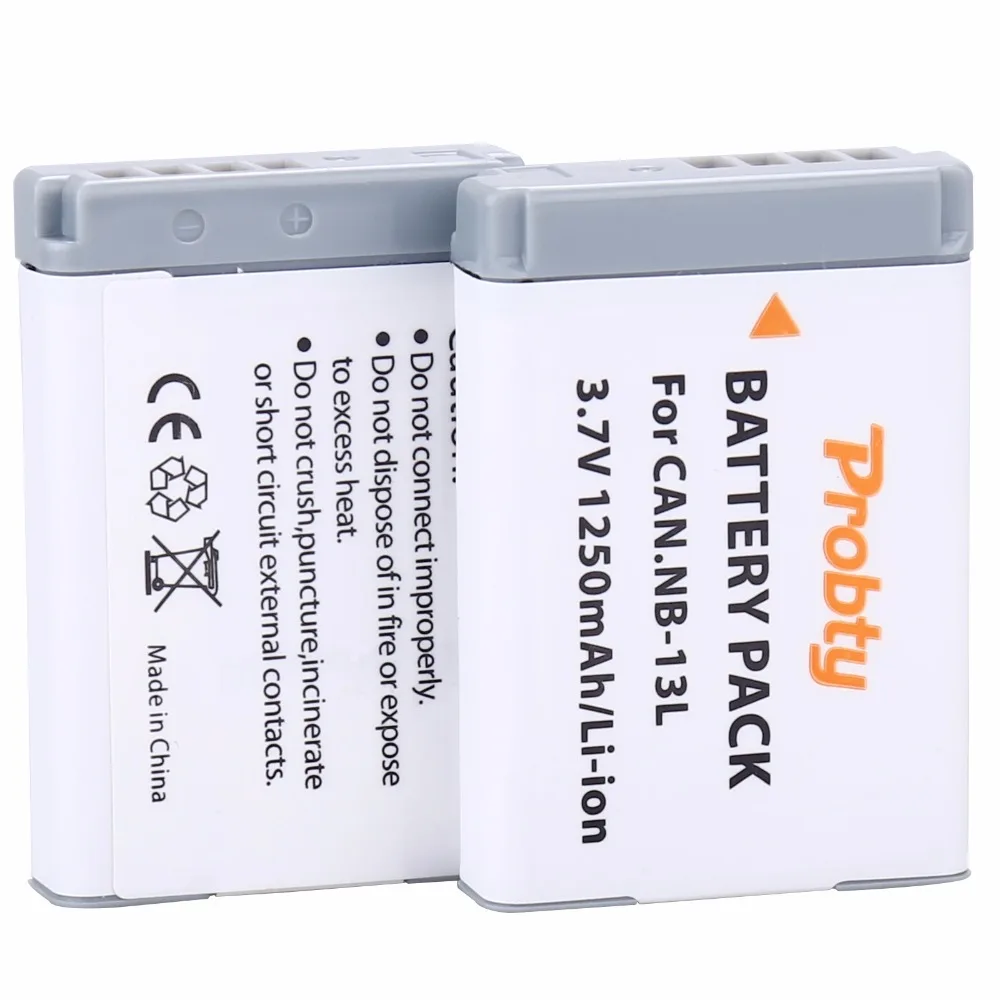 Probty 2 Pz Nb-13L Nb 13L Per Canon Powershot G1 X Mark Iii, G5 X, G7 X, G7X Mark Ii, G9 X, G9X Mark Ii, Sx720 Sx730 Hs,