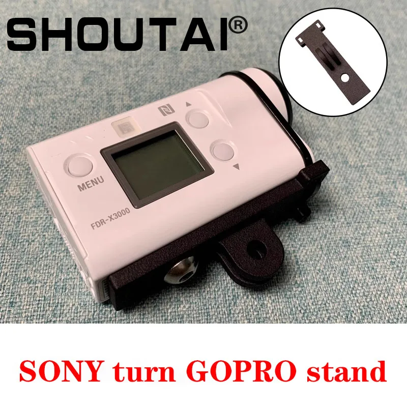 Per Sony Fdr-X3000 Hdr-As300 Action Camera Bike Stand 1/4 Turn Interfaccia Gopro