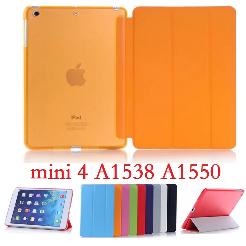 7.9 ''Slim Folio Stand Coque Per Ipad Mini 4 Custodia Smart A1538 A1550 Pvc Smart Auto-Sleep Cover Per Ipad Mini 4 7.9'' Cover
