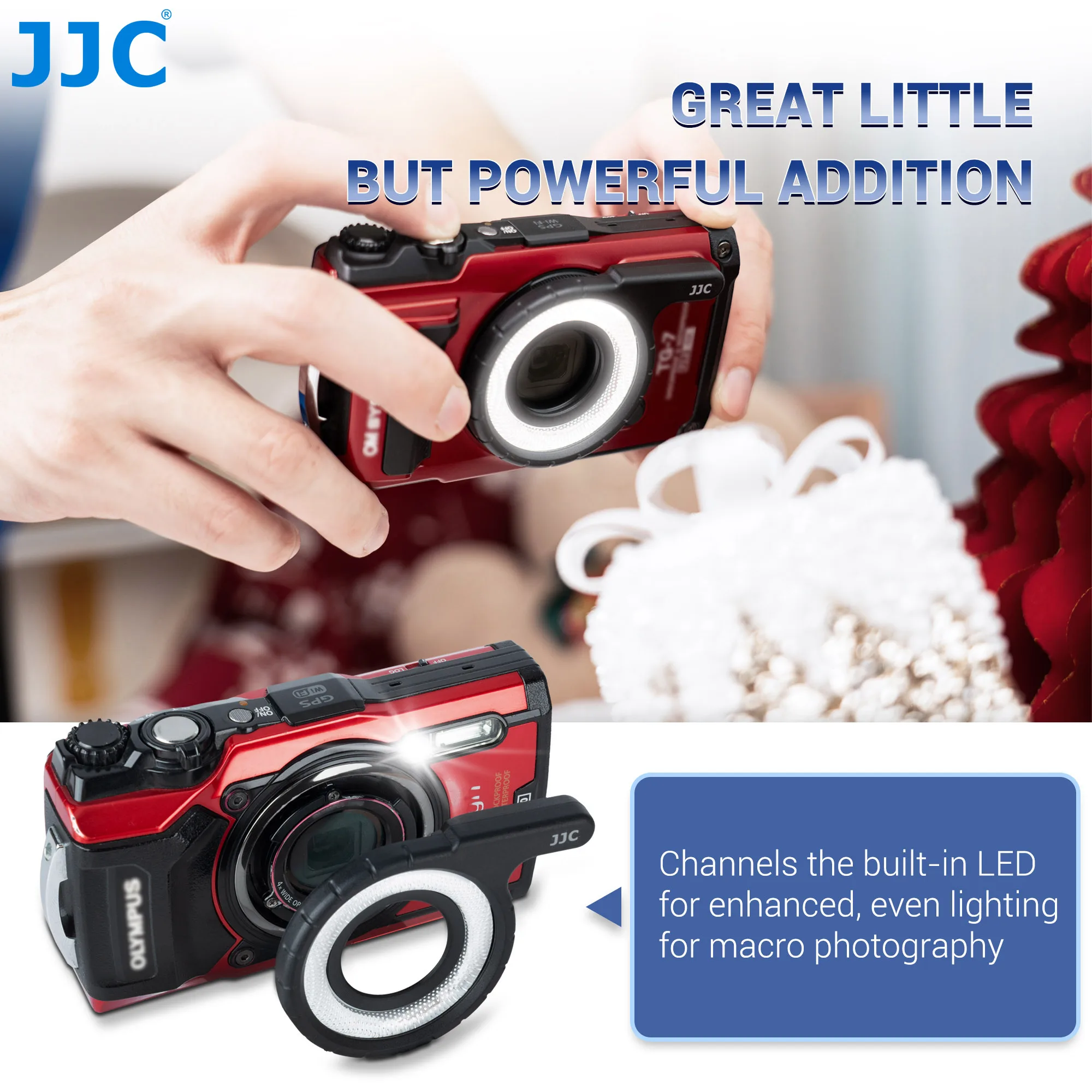 Jjc Flash Diffusore Led Light Guide Macro Ring Per Olympus Tough Tg1Tg2 Tg3 Tg4 Tg5 Tg6 Tg7 Camera Sostituire Per Olympus Lg1
