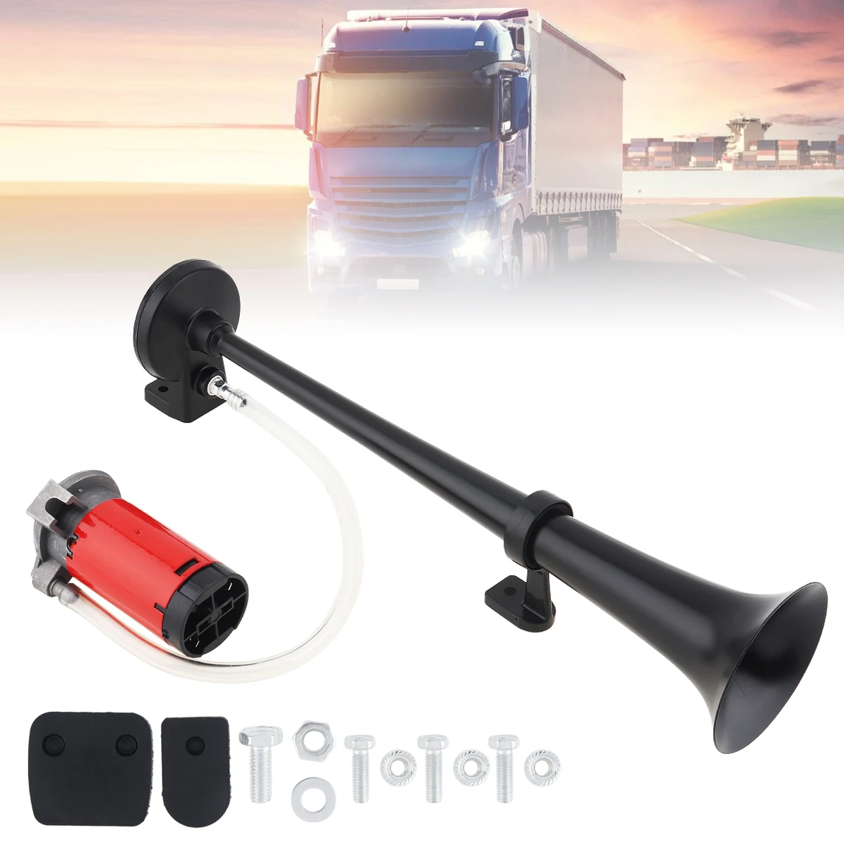 17 Pollici 12V 150Db Super Loud Car Air Horn Single Tromba Air Operated Vehicle Car Horn Compressore Per Camion Barca Treno Camion