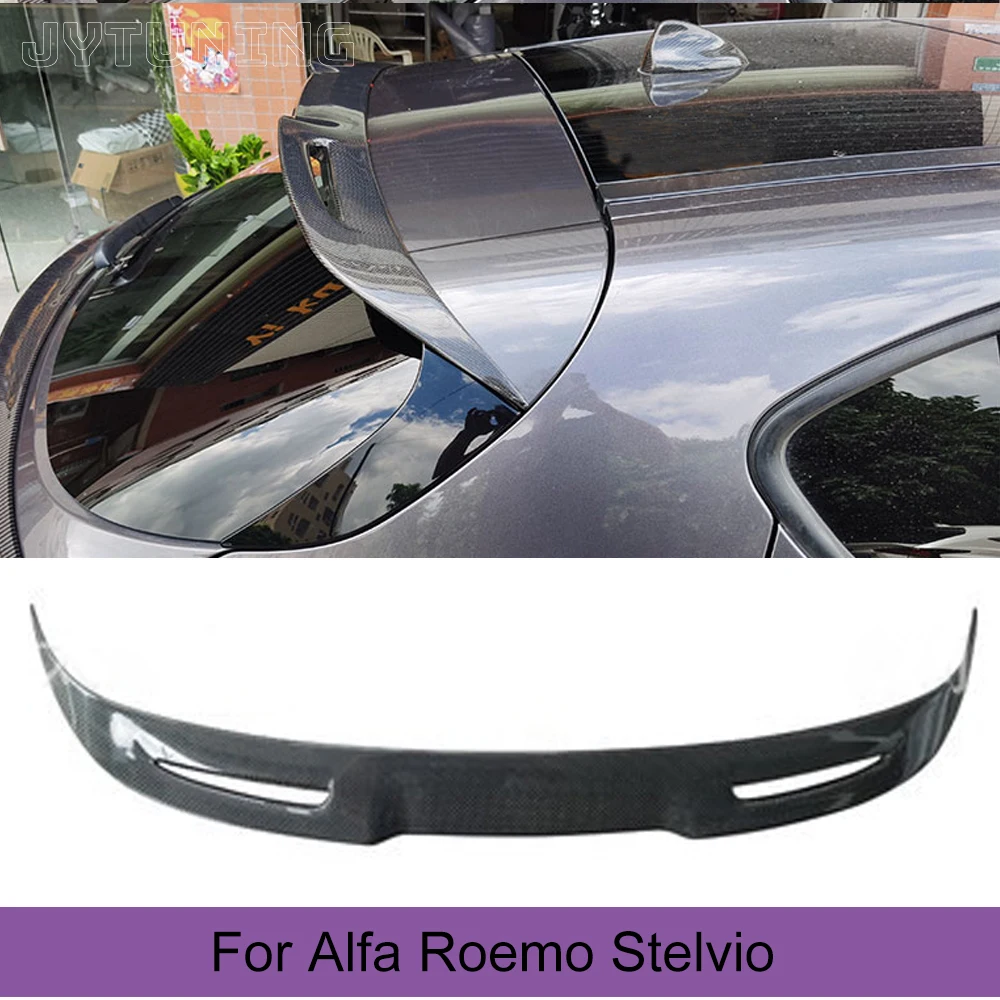 Carbon Fiber Rear Roof Window Lip Spoiler For Alfa Romeo Stelvio Base Sport Ulitity Ti Quadrifoglio 2017 2018 2019 Roof Spoiler