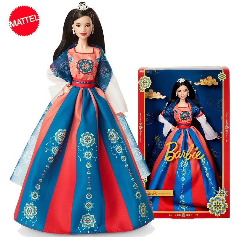 Original Mattel Barbie Signature Lunar New Year Collector Tradizionale Hanfu Robe The Tang Dynasty 1/6 Dolls For Girls Collection