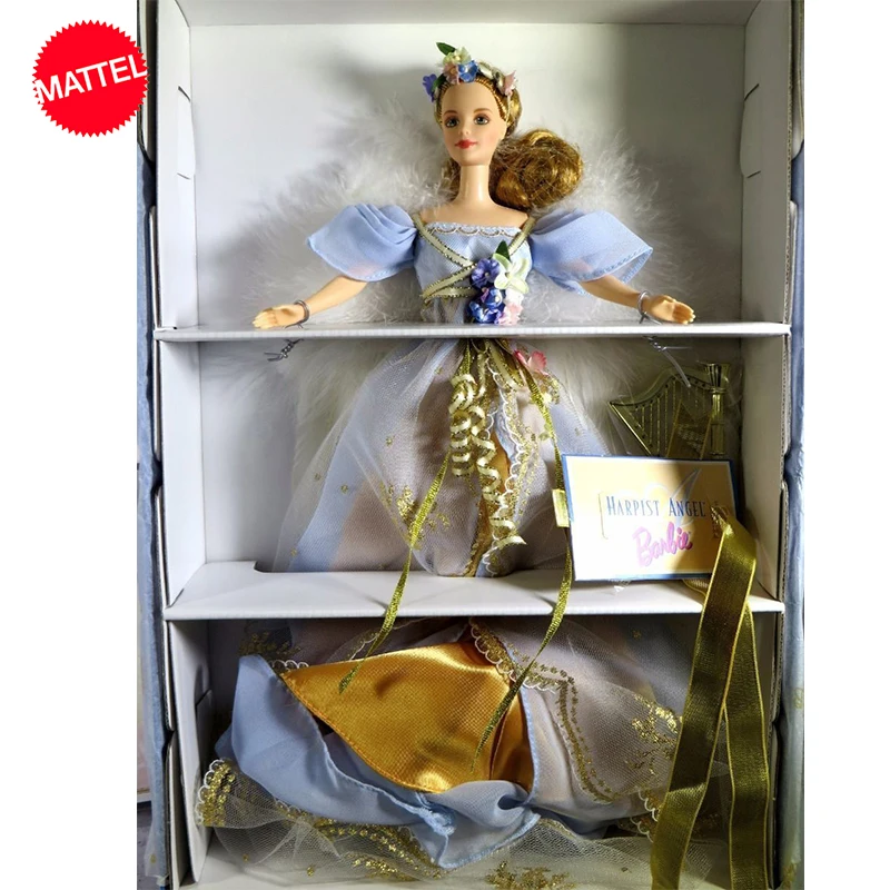 Originale Vintage Barbie Harpist Angel 1997 Musicisti Collection Doll 1/6 Splendido Abito Da Sera Giocattoli Per Ragazze Collector Edition
