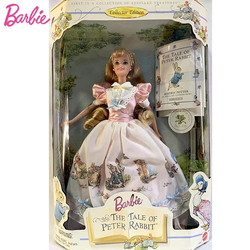 Bambola Vintage Barbie Originale The Fairy Tale Rabbit Story Series 1997 Lovely Bunny Pattern Dress Toys For Girls Collector Edition
