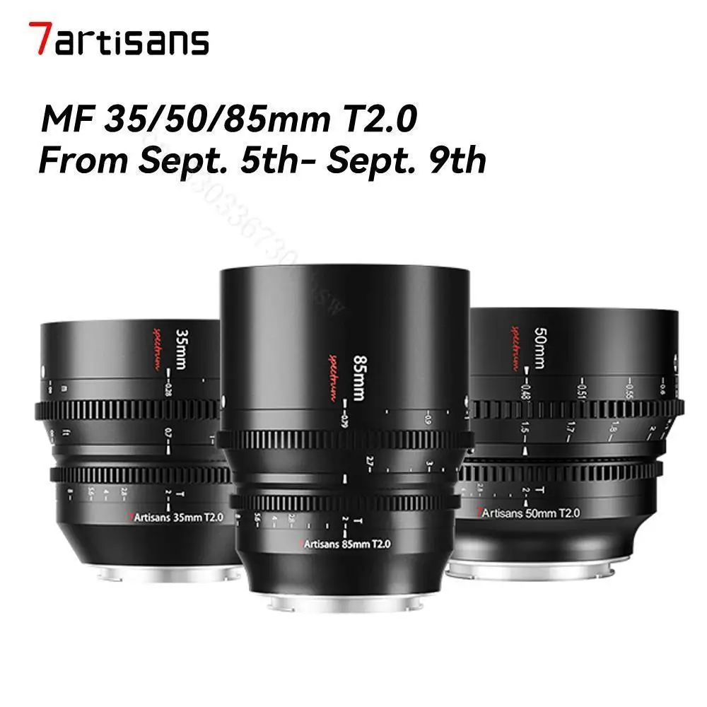 7 Artigiani Lente 35Mm 50Mm 85Mm T2.0 Lenti Da Cinema Full Frame Per Sony E Fx3 Leica Sigma L Sl Nikon Z Z50 Canon Eos-R Eos-R5