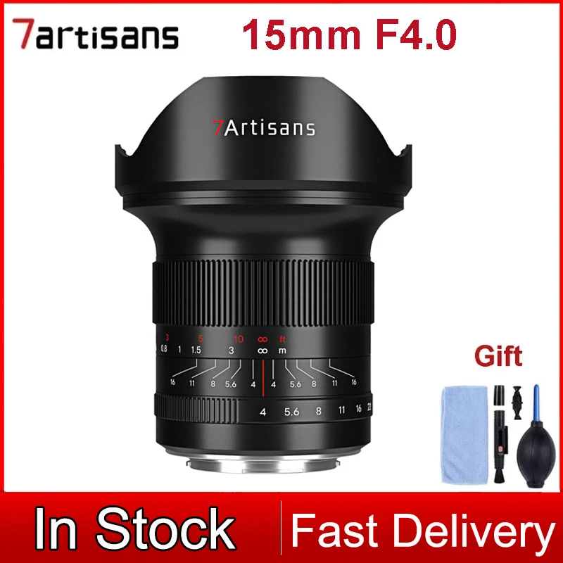 7 Artigiani 15Mm F4 Mf Obiettivo Grandangolare Full-Frame Per Canon Rf Sony E Nikon Z Sima Leica L Panasonic Camera Z50 Fx3 Eos-R Eos-R5