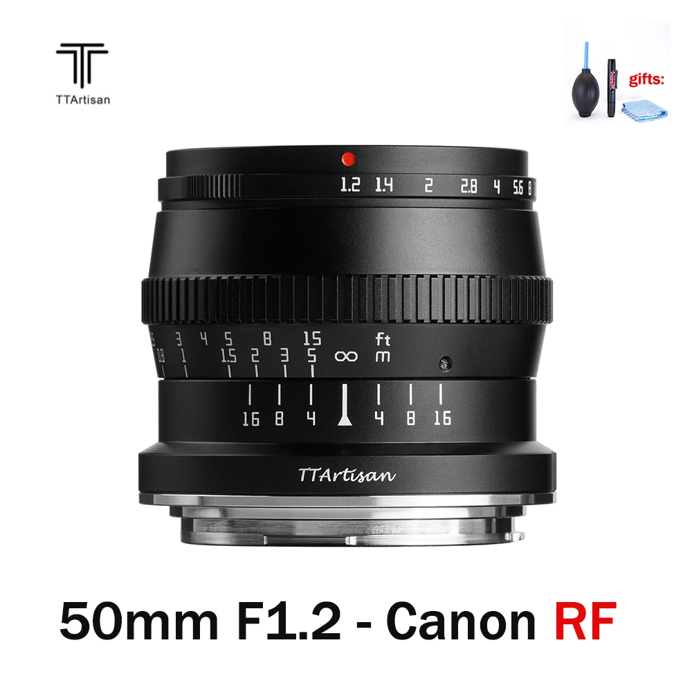 Obiettivo Ttartisan 50Mm F1.2 Aps-C Per Fotocamere Canon Eos R Rp Rf Mount R5 R6 Mf Portrait Prime Lens
