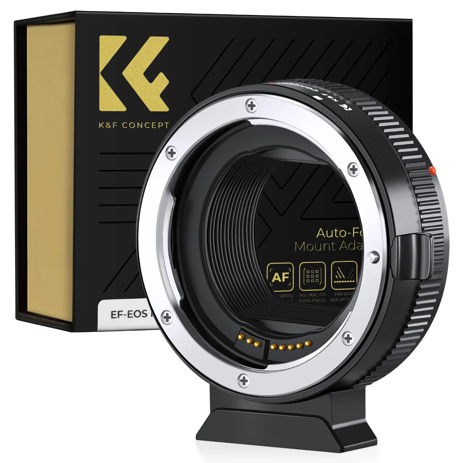 K & F Concept Eos-Eos R Ii 2 Messa A Fuoco Automatica Per Canon Ef Ef-S Montaggio A Canon Eos R Rf Rp R1 R3 R5 R6 Adattatore Per Obiettivo