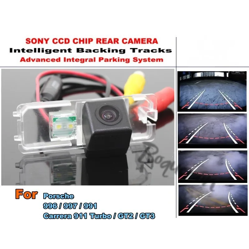 Per Porsche 996 / 997 / 991 Carrera 911 Turbo Gt2 Gt3 Smart Track Chip Hd Ccd Dynamic Miniaturectory Parking Car Rear View Camera