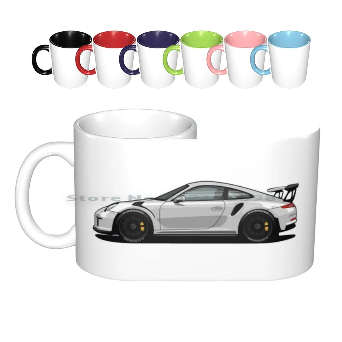 Gt3 Rs Bianco Design Originale Tazze In Ceramica Tazze Da Caffè Tazza Da Tè Al Latte Gt3 Rs Gt3 Rs Turbo Turbo Classic 991 996 977 991 996 997