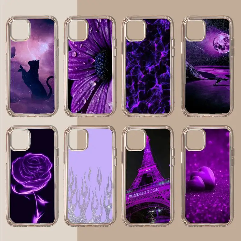 Infinity On Purple Phone Case Trasparente Morbido Per Iphone 11 13 12 14 X Xs Xr Pro Max Mini Plus