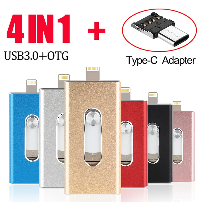 Chiavetta Usb Usb Pendrive Per Iphone Xs Max X 8 7 6 Ipad 16/32/64/128 256Gb Gb Chiave Mfi Lightning Pen Drive