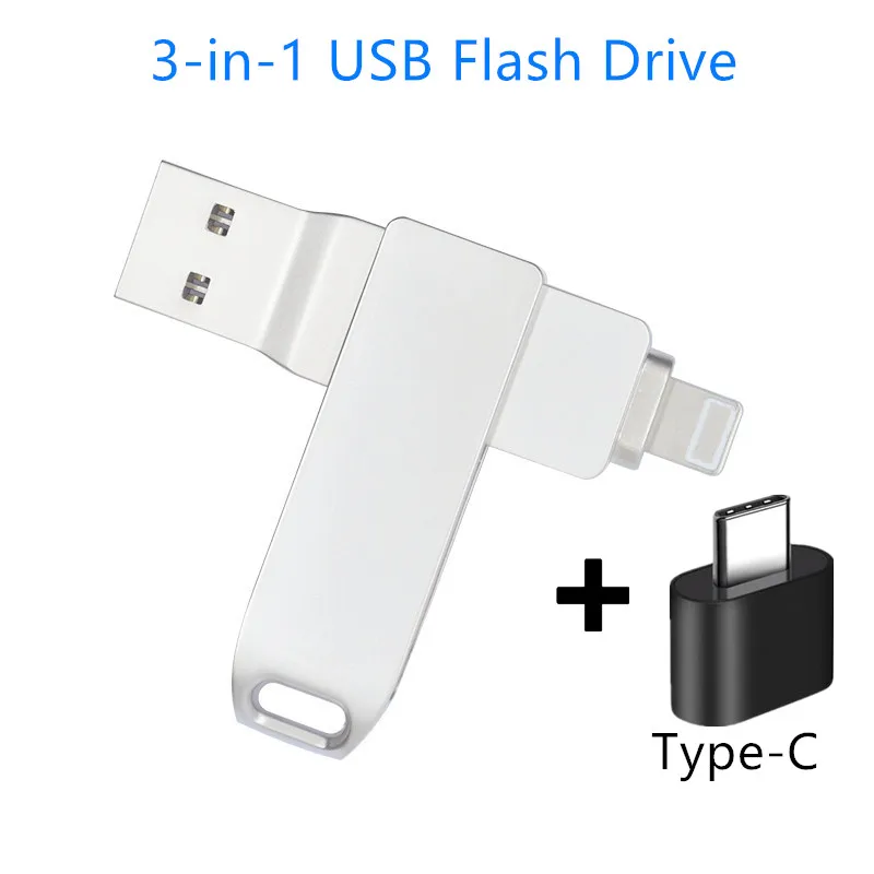 Chiavetta Usb 3.0 In Metallo Per Iphone 64 Gb Thumbdrive Pendrive 3.0 Flash Memory Stick 128Gb 256Gb 512Gb Pen Drive Per Ipad Ipod