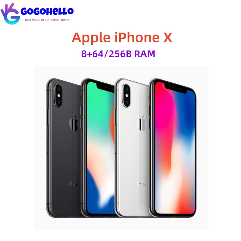 Apple Iphone X 64/256Gb Rom 3Gb Ram Ios A11 5.8 ''2716Mah Hexa Core Dual 12Mp Face Id Telefono Sbloccato Originale