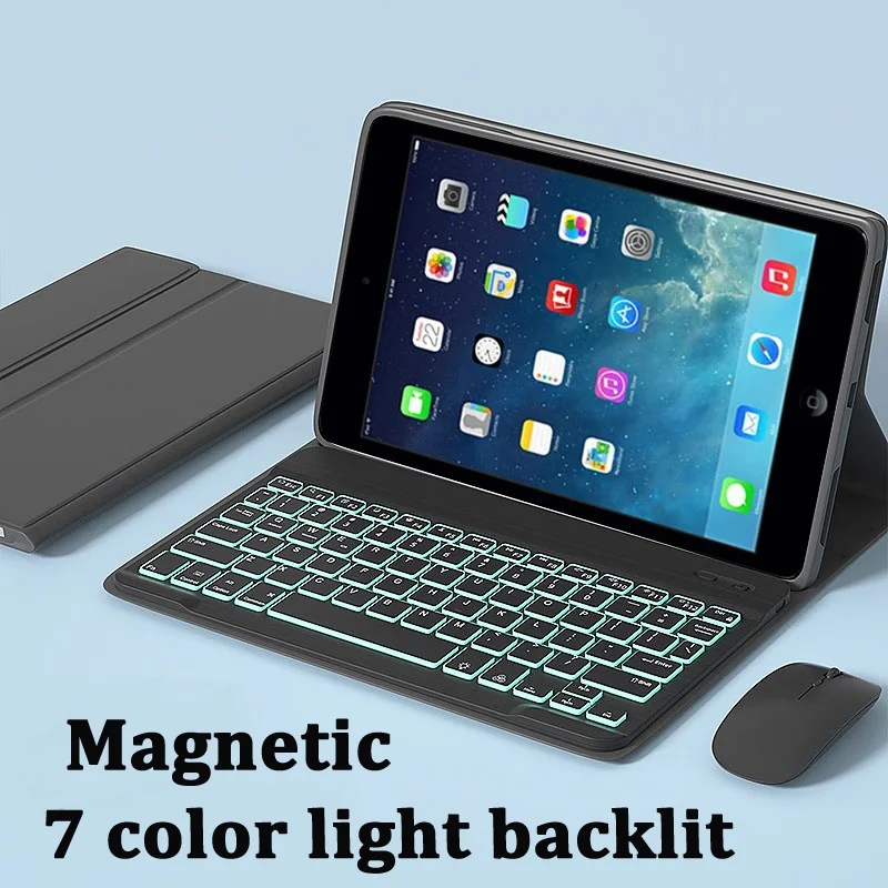 Custodia Per Tastiera Retroilluminata Per Realme Pad Mini 2022 8.7 Pollici Cover Magnetica Tablet Pc Docking Keyboard Con Tastiera Mouse
