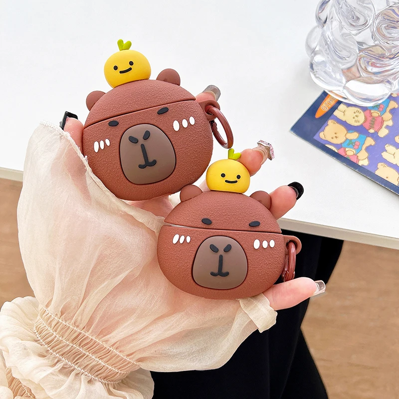 Capibara Simpatica Custodia Adorabile Per Apple Airpods 2 3 Generazione Cover Per Airpods Pro 2Nd Gen Per Air Pods 3Rd Guscio Protettivo