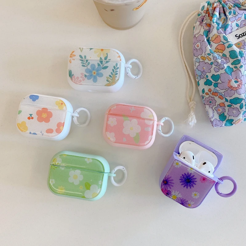 Flower Blooms Case Per Apple Airpods 2 Cover Di 3 Generazione Per Airpods Pro 2Nd Gen Shell Per Air Pods 3Rd Gen Protective