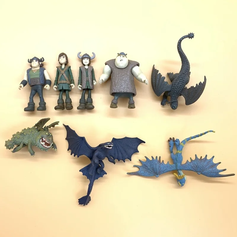 Genuino Bulk Train Your Dragon Anime Figure Dinosaur Toothless Night Fury Action Figures Model Ornament Giocattoli Per Bambini