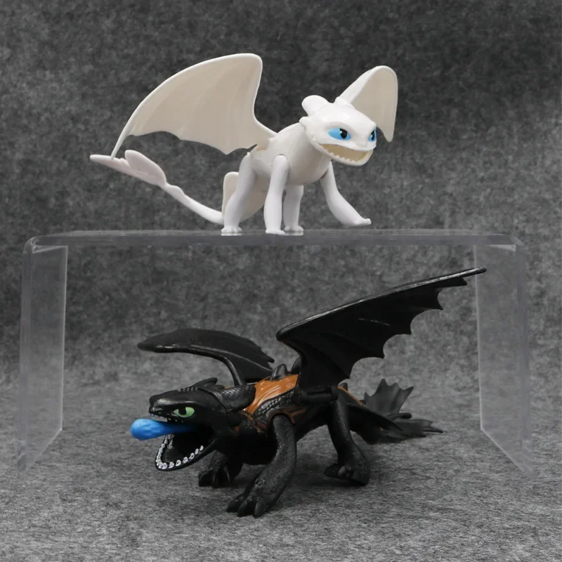 Train Your Dragon Anime Figure Q Version Water Spray Night Fury Toothless Action Figures Model Toy Ornament
