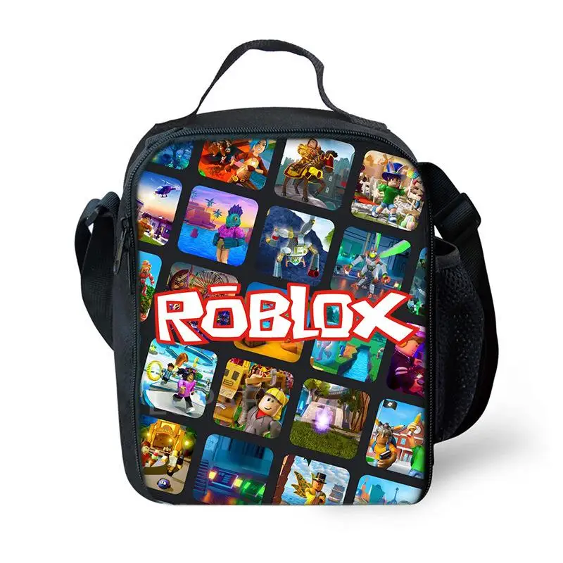 Roblox Insulated Lunch Bag Tote Thermos Cooler Food Pranzo Box Per Bambini Boy Girls