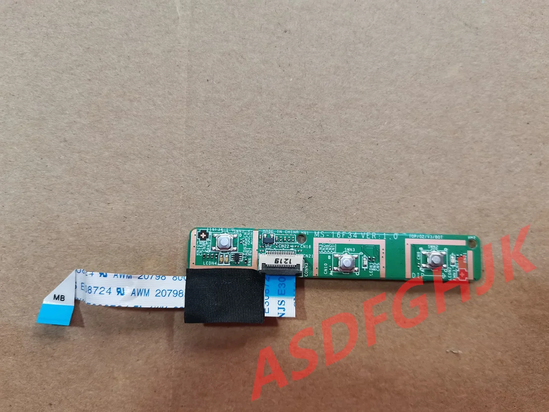 Pulsante Di Alimentazione Per Laptop Usato Per Laptop Medion Erazer X, Laptop 15.6 "Ms-16F34 Ver 1.0 Gt60