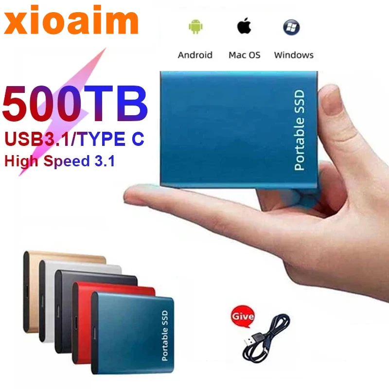Per Xiaomi Ssd 500Gb Flash Hard Drive Esterno Type-C Ad Alta Velocità 4Tb 8Tb 2Tb Usb3.1 Storage Disco Rigido Hd Portatile Per Laptop/Pc