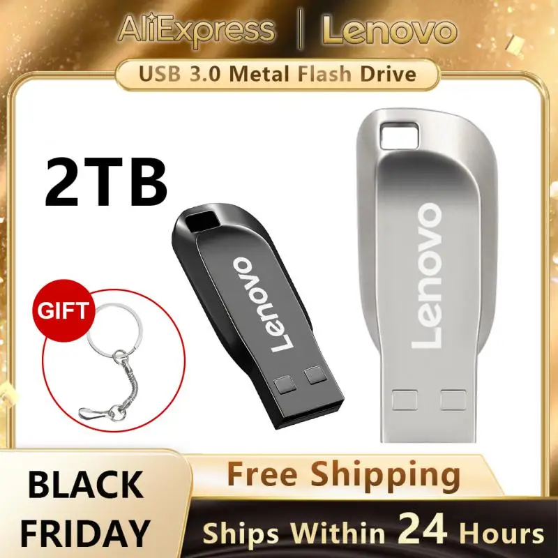 Lenovo Mini Usb 3.0 Pen Drive 128Gb Usb Flash Drive Pendrive In Metallo Ad Alta Velocità 2Tb 1Tb Memorias Usb Per Telefono/Fotocamere/Mp3/Mp4