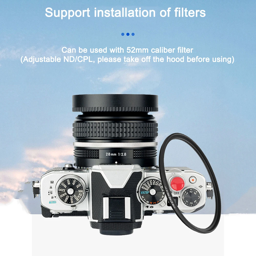Paraluce Fotga Per Nikon Z 28Mm F2.8/Z40Mm F2 Paraluce In Metallo Z7Ii Z6Ii Z5 Zfc Z50 Z7 Z6 Z9 Z8 Macro Accessori Per Obiettivo Della Fotocamera