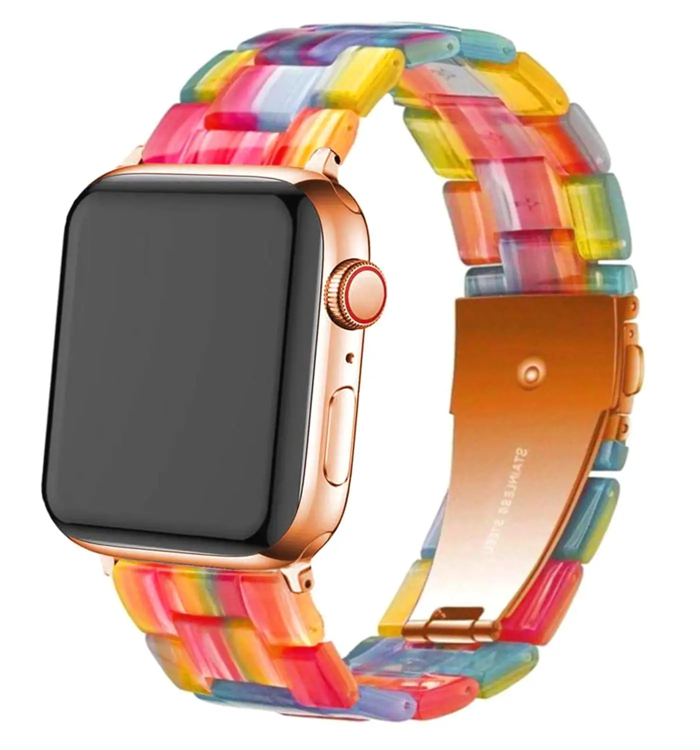 Cinturino In Resina Per Cinturino Apple Watch 44Mm 40Mm Cinturino Iwatch 42Mm 40Mm Cinturino Cinturino Per Apple Watch Serie 6 Se 5 4 3 42 44Mm