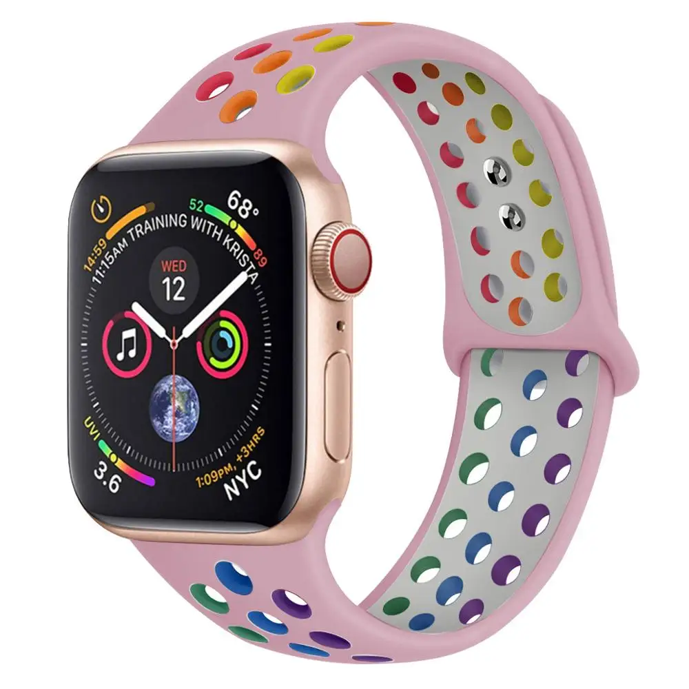 Cinturino Per Cinturino Apple Watch 44Mm 40Mm Cinturino Iwatch 42Mm 38Mm Pride Edition Bracciale In Silicone Correa Apple Watch Series 6 Se 5 4 3