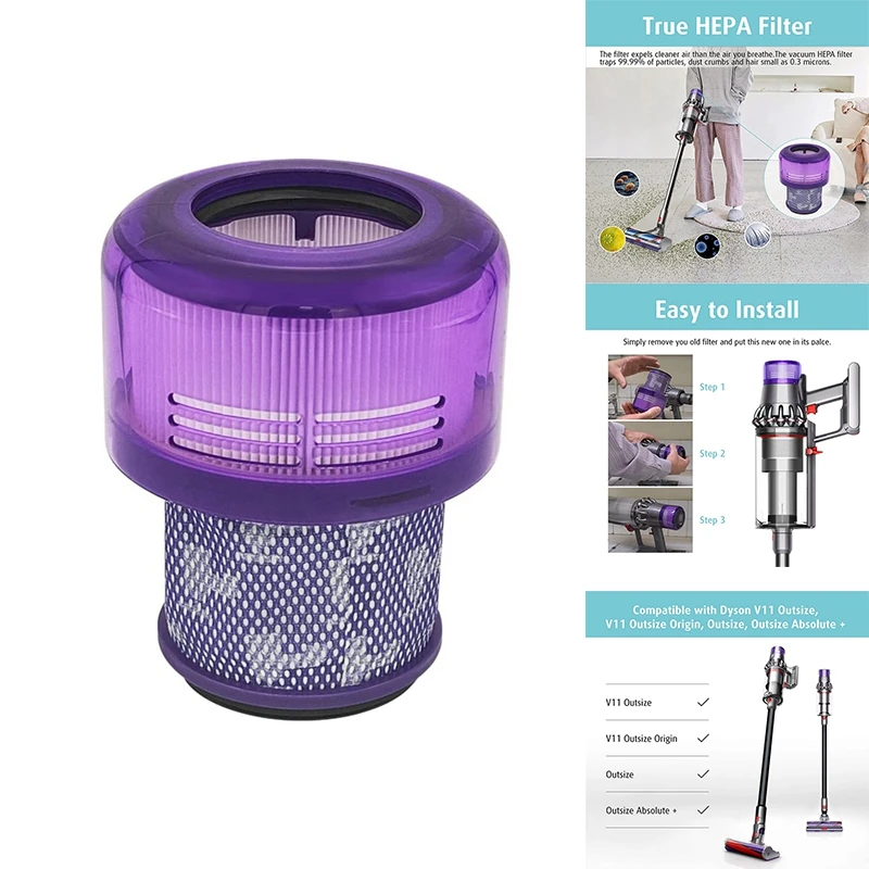 Filtri Hepa Per Dyson V11 Outsize, V11 Outsize Origine, Outsize, Outsize Absolute + Aspirapolvere, Parti 970422-01