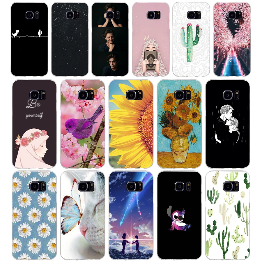 J Per Samsung Galaxy S7 Egde Cover Per Samsung Galaxy S6 Edge Case Per Samsung S7 S6 G920F I9600 Cover Silicon Fundas