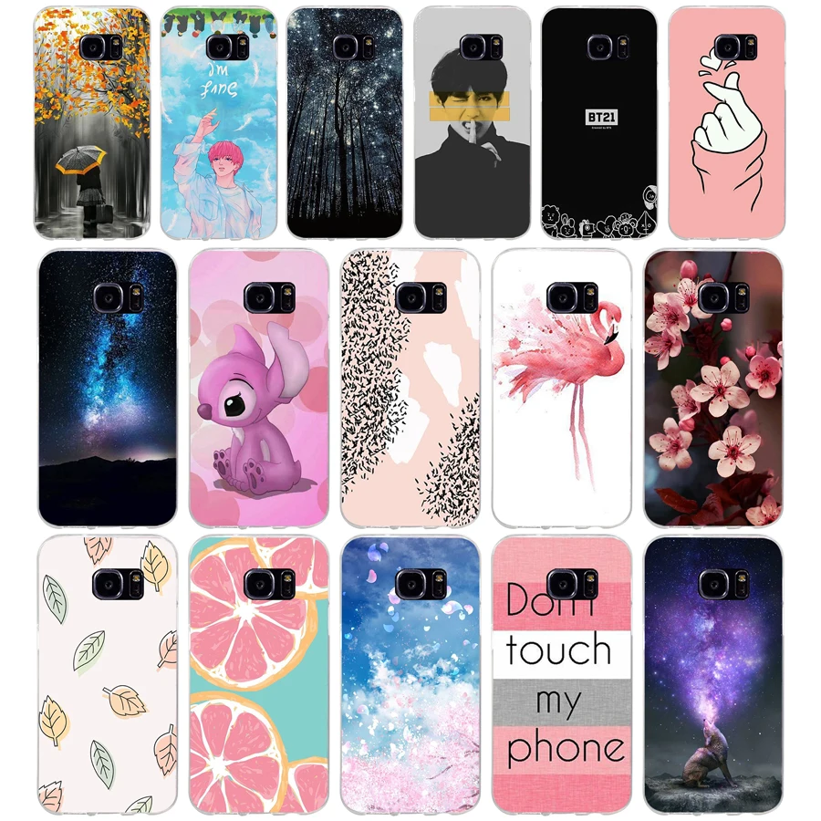 F Per Samsung Galaxy S7 Egde Cover Per Samsung Galaxy S6 Edge Case Per Samsung S7 S6 G920F I9600 Cover Silicon Fundas