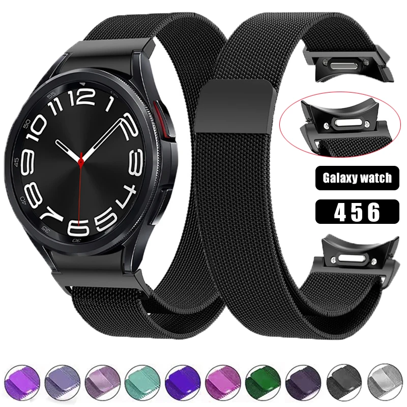 Cinturino Milanese Per Samsung Galaxy Watch 6 5 4 Series 40Mm 44Mm Bracciale One Click Attachment Watch 6 Classic 43Mm 47Mm Band