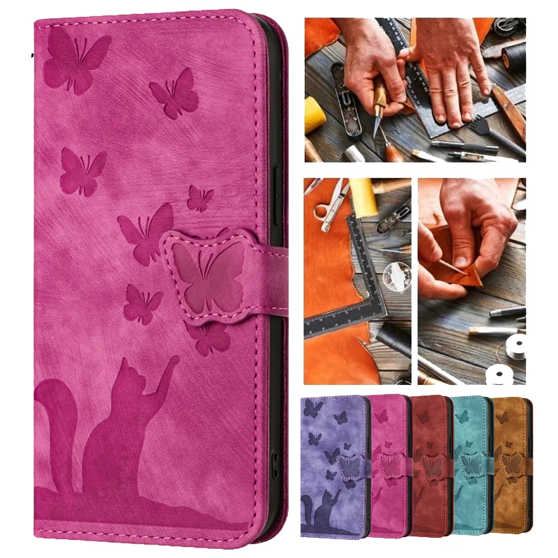 Portafoglio Borse Flip Cover Per S22 + Etui Cat Custodia In Pelle Per Samsung Galaxy S22 Ultra S 22 Plus S22Plus S22Ultra 5G S908B S901B
