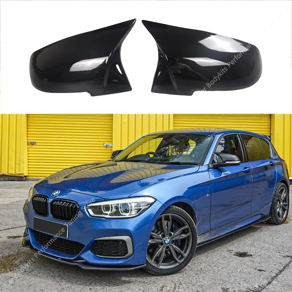 Per Bmw F20 F21 2Pcs M Style Gloss Black Car Rear View Mirror Cover Caps Trim Shell Frame 118I 120I 120D 125I 125D M135I M140I