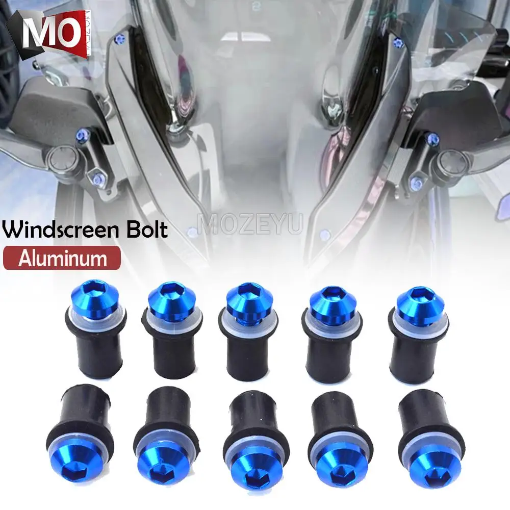 Per Yamaha Rd250 Rd400 Rd250 Rd350 Rd500 Lc A/B/C/D/E // F 10 Pezzi Accessori Moto 5Mm Parabrezza Bulloni Parabrezza Kit Vite