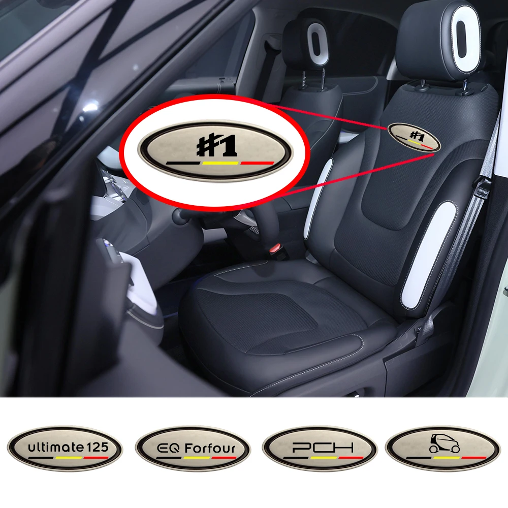 Poggiatesta Auto Adesivo Distintivo Del Sedile Per Smart Passion Pulse Pure Roadster Cabrio Eq Su Misura #1 Forfour Formore Fortwo K Mhd