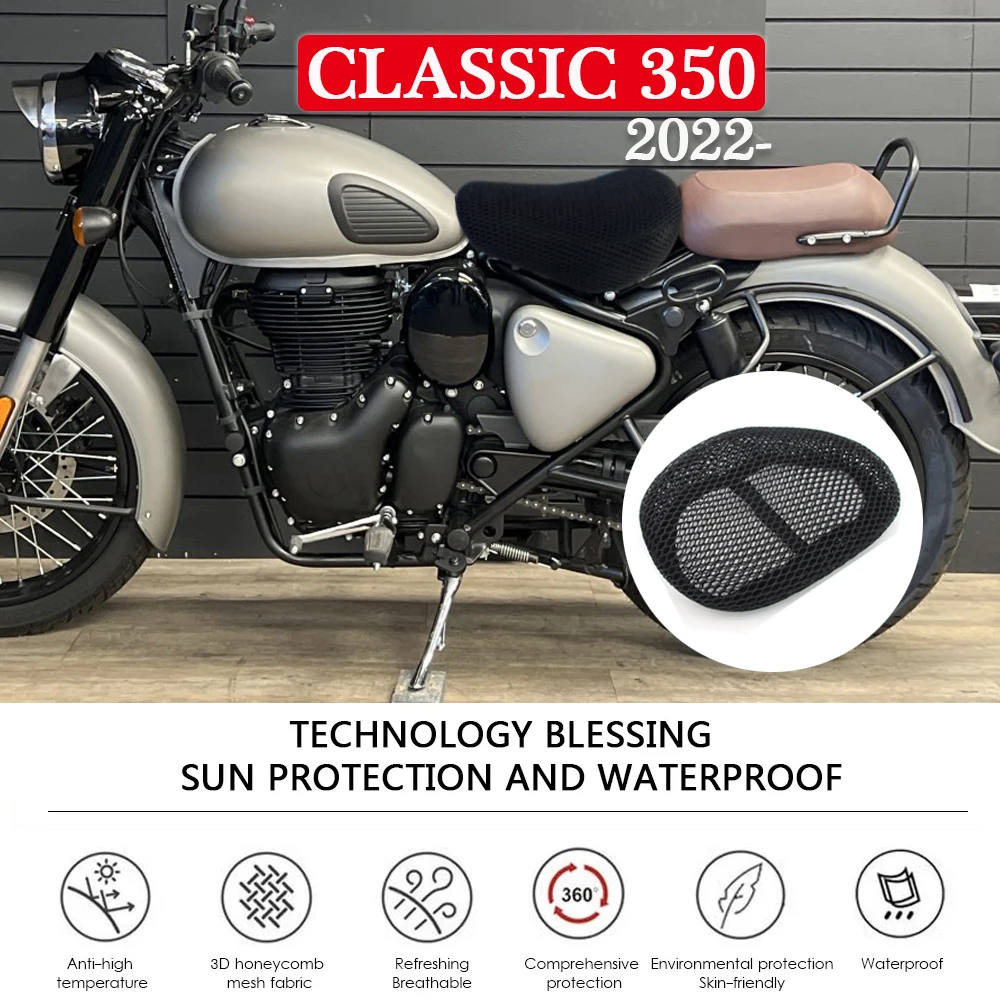 Classic 350 Accessori Coprisedile Moto Per Royal Enfield Classic 350 Coprisedile In Rete 3D Traspirante 2022 Isolato