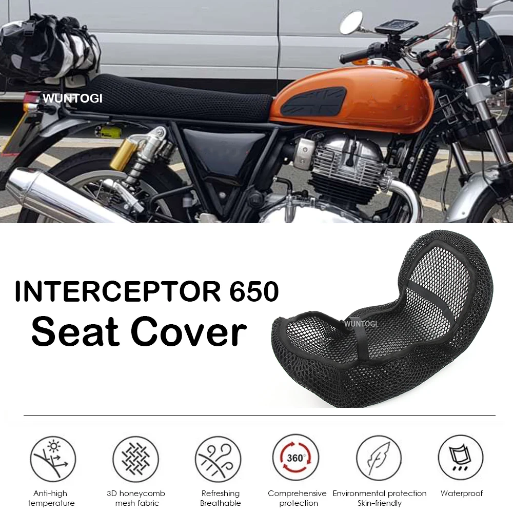 Interceptor 650 Accessori Coprisedile Moto Per Royal Enfield Interceptor 650 2018-2022 Sedile Cuscino Antiscivolo