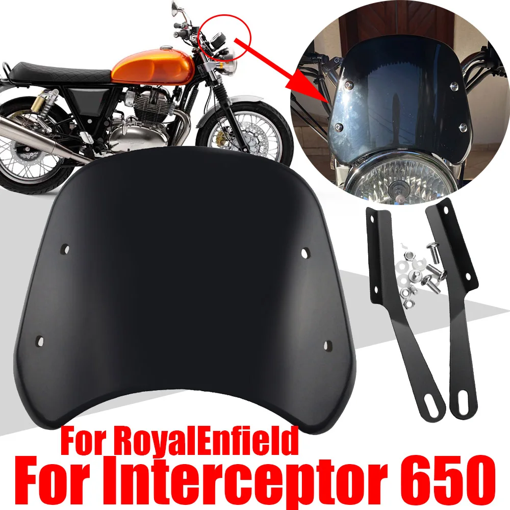 Per Royalenfield Royal Enfield Interceptor 650 350 Accessori Retro Parabrezza Parabrezza Parabrezza Deflettore Copertura Guard