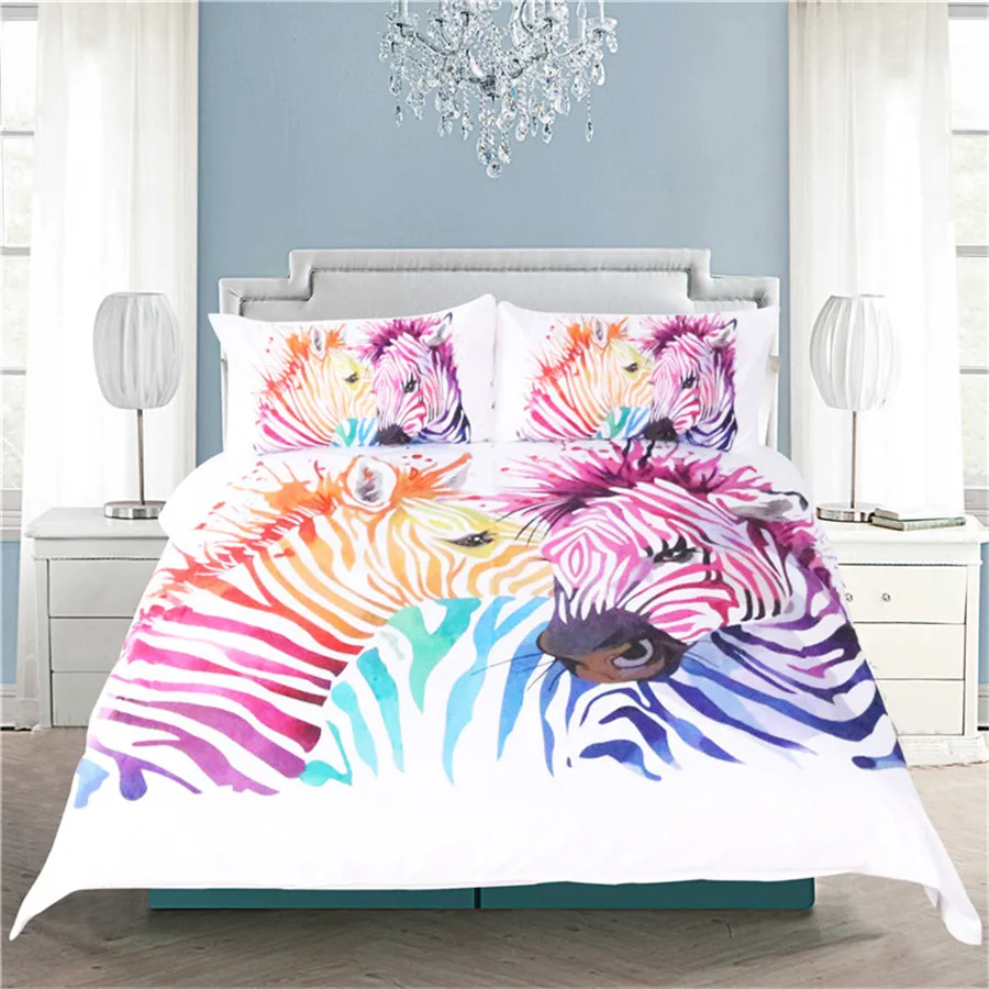 Set Copripiumino Zebra Water Art Set Copripiumino Singolo Matrimoniale Queen King Set Biancheria Da Letto Super King Size
