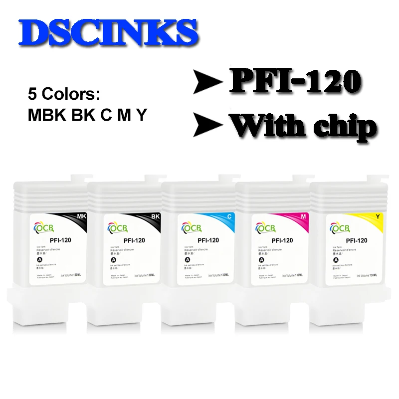 Cartuccia D'Inchiostro Compatibile Al Pfi-120 Per Stampante Canon Tm-200 Tm-205 Tm-300 Tm-305 Con Chip Pfi-120 (Scelta Di 6 Opzioni)