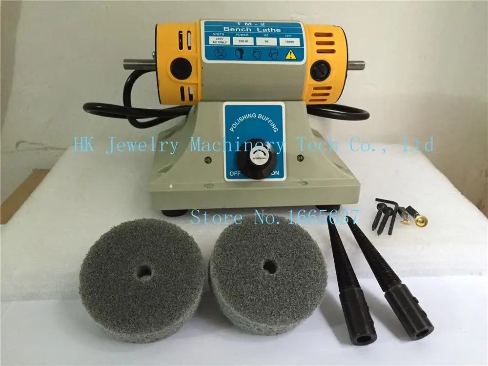 220V Tm-2 Banco Tornio Lucidatrice Preso Kit Gemma Gioielli Roccia Lucidatura Buffer Macchina