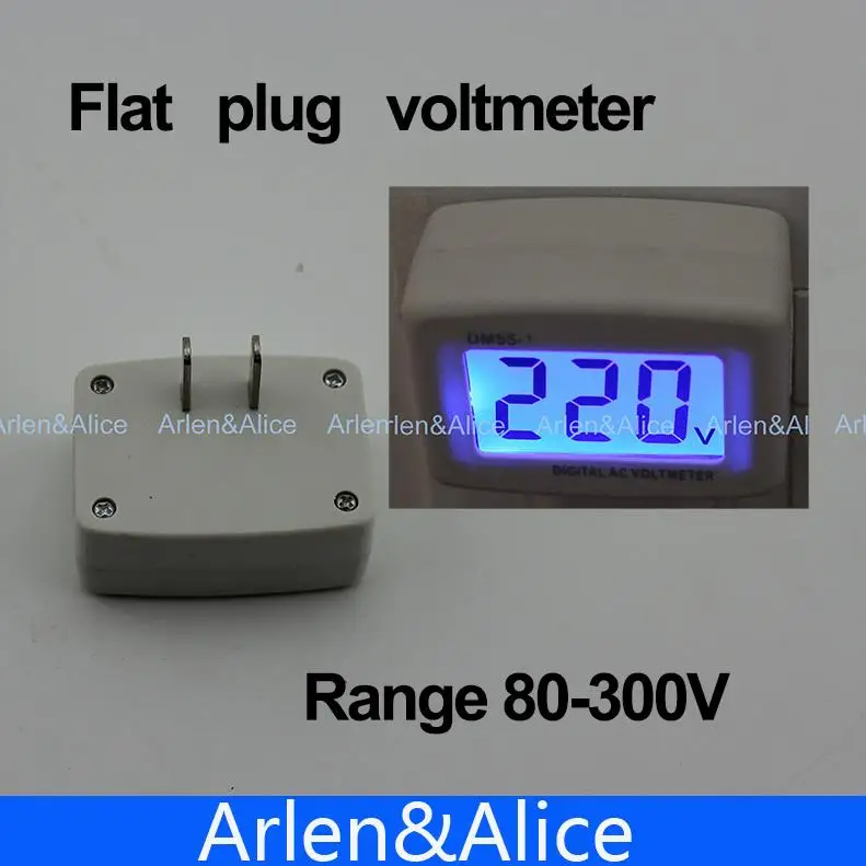 Us Spina Piatta Lcd Ac Digital Voltage Meter Voltmetro 80-300V Interruttore Di Alimentazione Volt Del Monitor Ac Panle Meter Retroilluminazione Blu