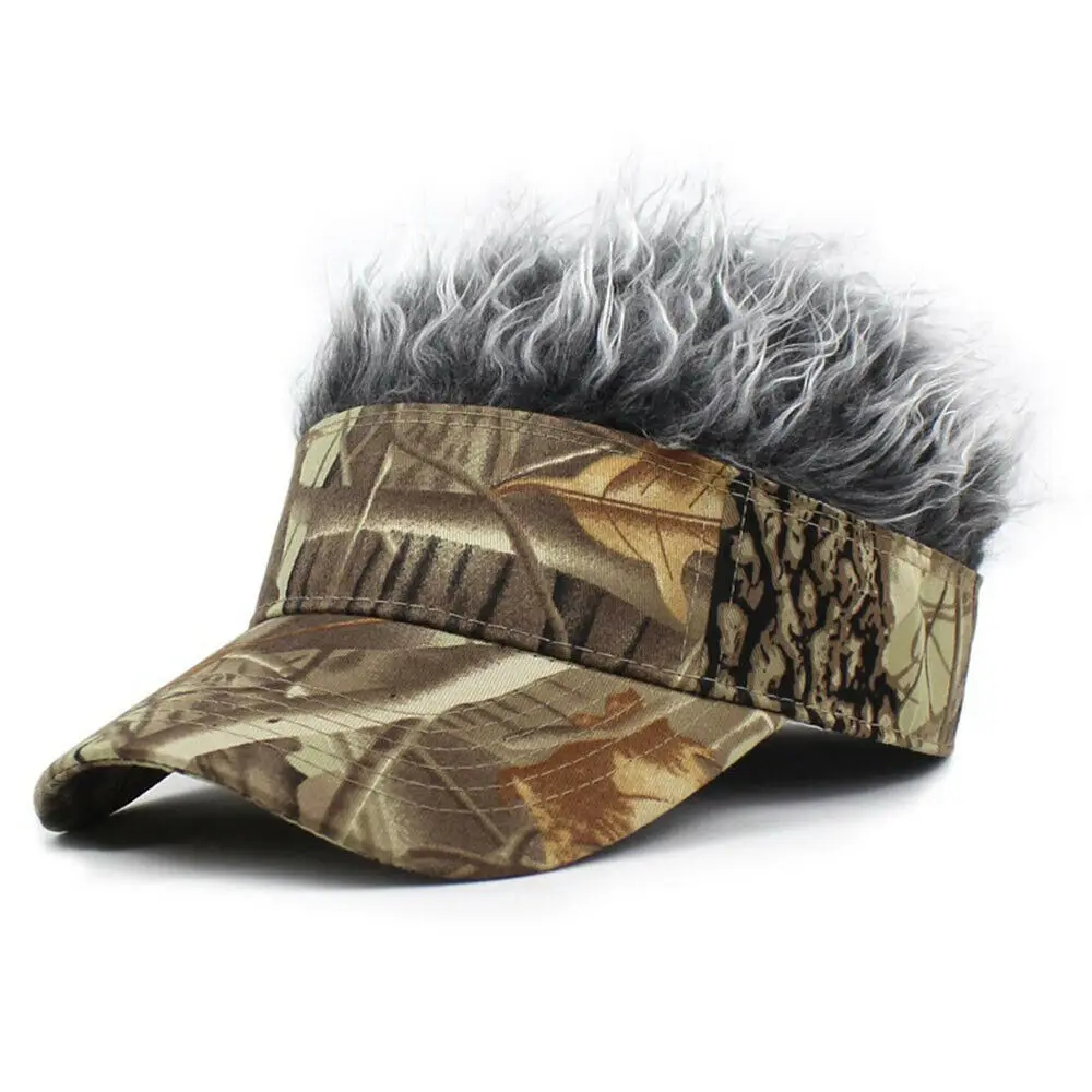 Uomo Donna Fake Flair Hair Berretto Da Baseball Funny Party Toupee Hat Berretti Da Golf Camo Parasole Outdoor Parrucca Cappelli 2023 Nuovo